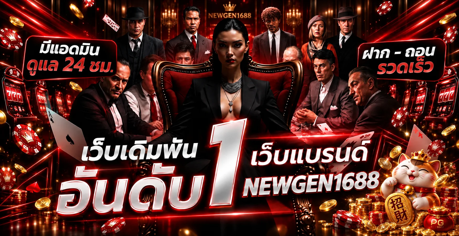NEWGEN1688 เกมสล็อต PG Soft แตกง่าย ธีมสัตว์นำโชค